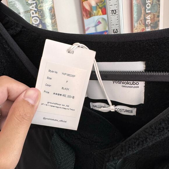 yoshiokubo GROUNDFLOOR Fleece Utility Cardigan Jacket O/S - Picture 3 of 5